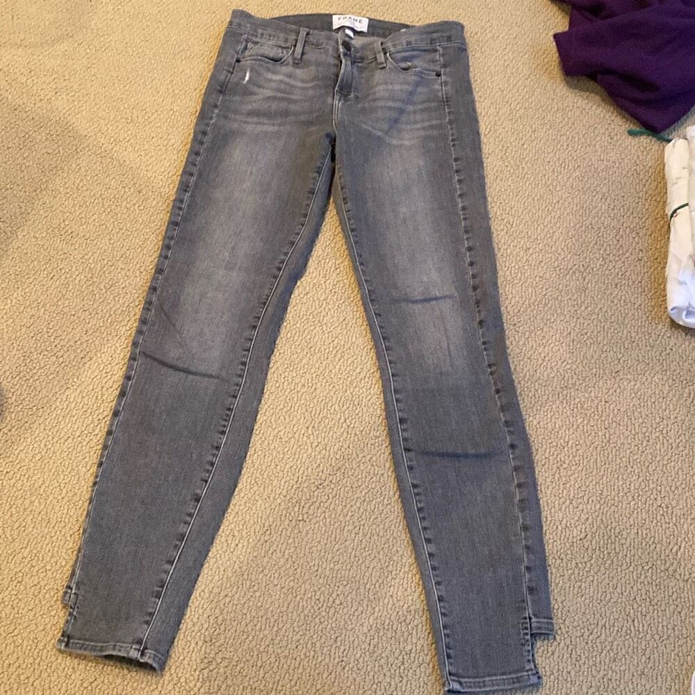 FRAME Denim Le Skinny De Jeanne Side Step in Highline